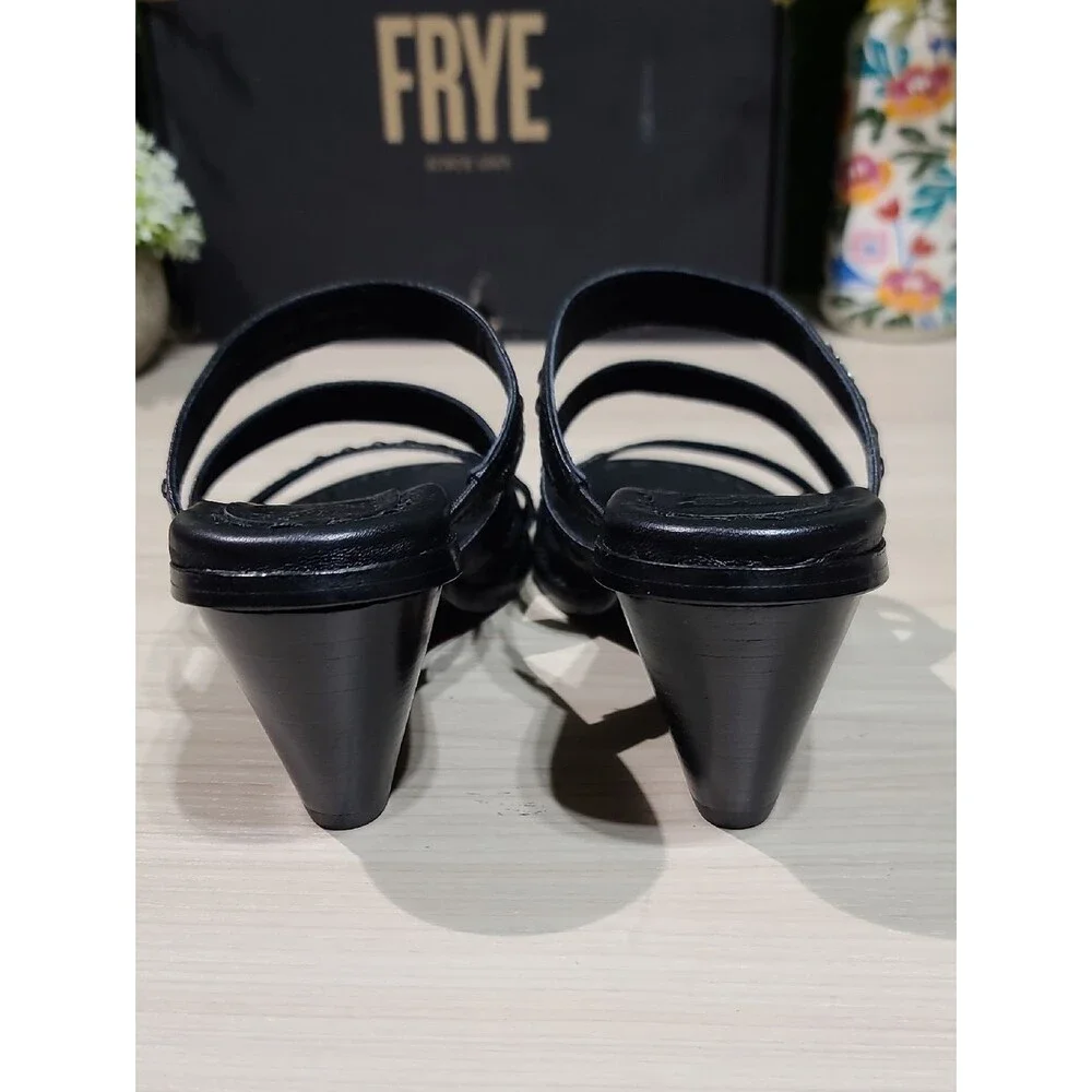 Frye Estelle Strappy Slid Black Sandals - US Women's 7 New